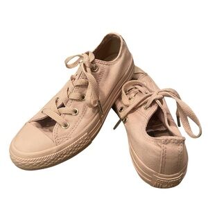 Converse Chuck Taylor All Star Light Pink All Over Low Top Girls Kids Shoes Sz 1